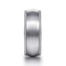 Aaron - 14K White Gold 8mm - Men's Wedding Band in Satin Finish