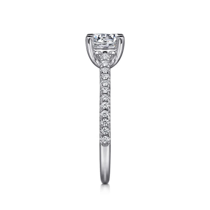 Abbie - 14K White Gold Round Diamond Engagement Ring
