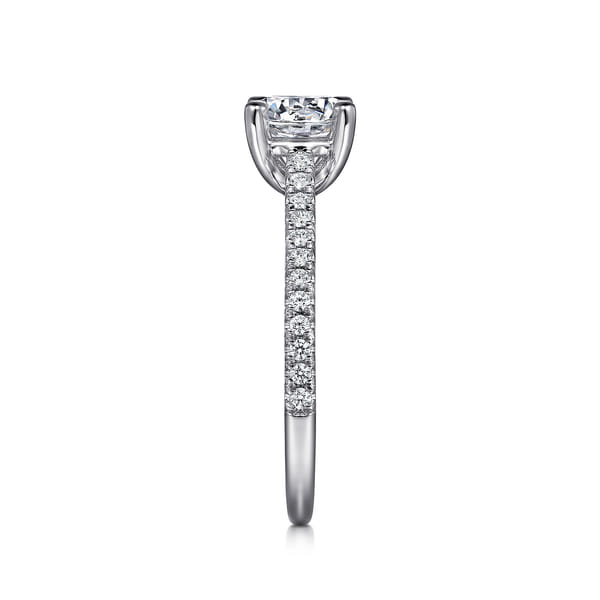 14k White Gold Square Outer Shape Round Diamond Engagement Ring (3/4 cttw)