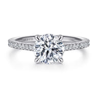 Abbie - 14K White Gold Round Diamond Engagement Ring