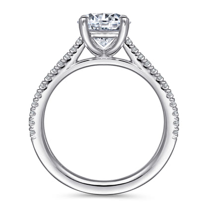 Abbie - 14K White Gold Round Diamond Engagement Ring