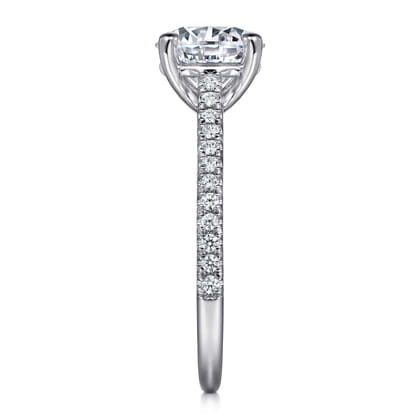 Abbie - 14K White Gold Round Diamond Engagement Ring