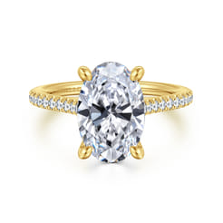 Abbie - 14K Yellow Gold Oval Diamond Engagement Ring