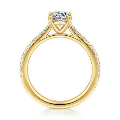 Abbie - 14K Yellow Gold Oval Diamond Engagement Ring