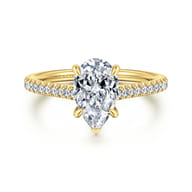 Abbie - 14K Yellow Gold Pear Shape Diamond Engagement Ring
