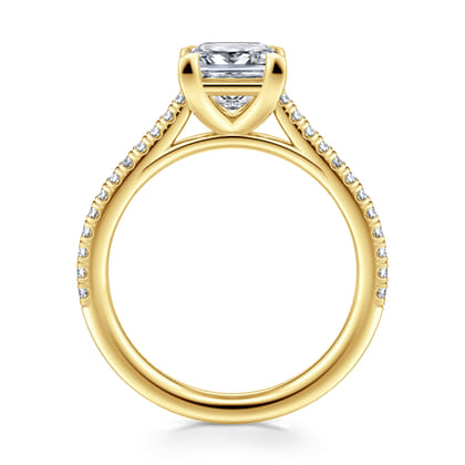 Abbie - 14K Yellow Gold Princess Cut Diamond Engagement Ring