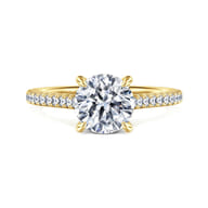Abbie - 14K Yellow Gold Round Diamond Engagement Ring
