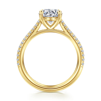 Abbie - 14K Yellow Gold Round Diamond Engagement Ring