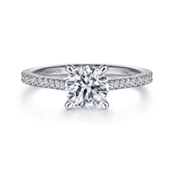 Abbie - Platinum Round Diamond Engagement Ring