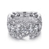 Fancy Wedding Ring in 14k White Gold with Round Natural Diamond at Gabriel & Co.