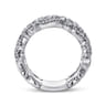 Fancy Wedding Ring in 14k White Gold with Round Natural Diamond at Gabriel & Co.