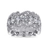 Fancy Wedding Ring in 14k White Gold with Round Natural Diamond at Gabriel & Co.