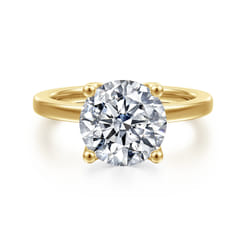 Abley - 14K Yellow Gold Round Solitaire Diamond Engagement Ring