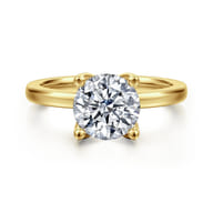 Abley - 14K Yellow Gold Round Solitaire Diamond Engagement Ring