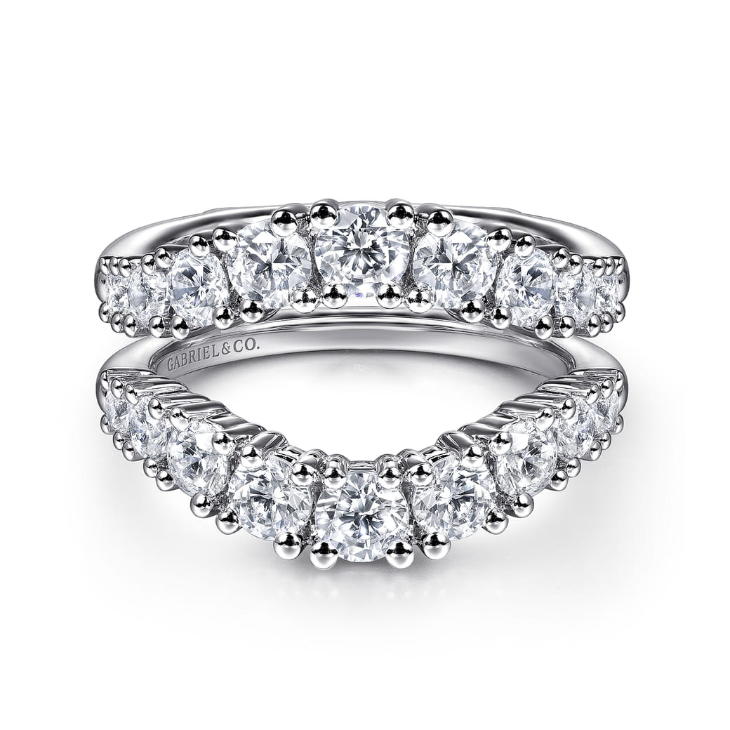 14k White Gold Round Enhancer Band Gabriel AN16430M-W44JJ