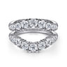 Enhancer Wedding Ring in 14k White Gold with Round Natural Diamond at Gabriel & Co.