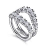 Enhancer Wedding Ring in 14k White Gold with Round Natural Diamond at Gabriel & Co.
