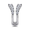 Enhancer Wedding Ring in 14k White Gold with Round Natural Diamond at Gabriel & Co.