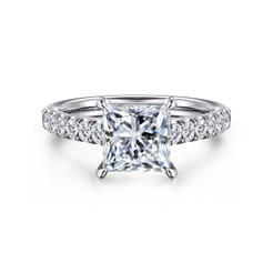 Addilyn - 14K White Gold Princess Cut Diamond Engagement Ring