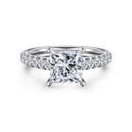 Addilyn - 14K White Gold Princess Cut Diamond Engagement Ring