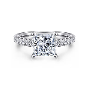 Addilyn - 14K White Gold Princess Cut Diamond Engagement Ring