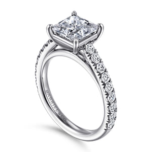 Addilyn - 14K White Gold Princess Cut Diamond Engagement Ring