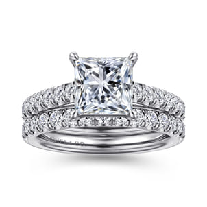 Addilyn - 14K White Gold Princess Cut Diamond Engagement Ring