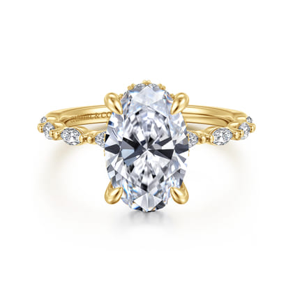 Adeena - 14K Yellow Gold Diamond Engagement Ring