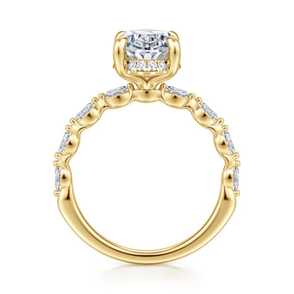 Adeena - 14K Yellow Gold Diamond Engagement Ring