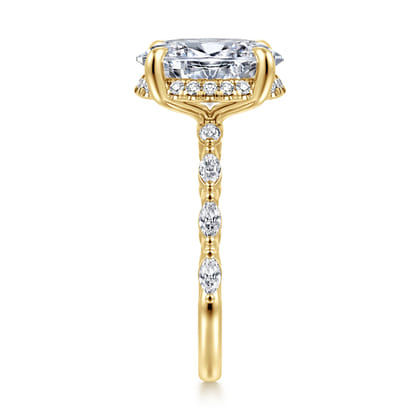 Adeena - 14K Yellow Gold Diamond Engagement Ring
