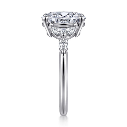Adella - 14K White Gold Round Diamond Engagement Ring