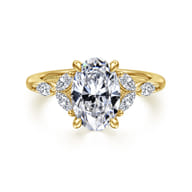 Adella - 14K Yellow Gold Oval Diamond Engagement Ring