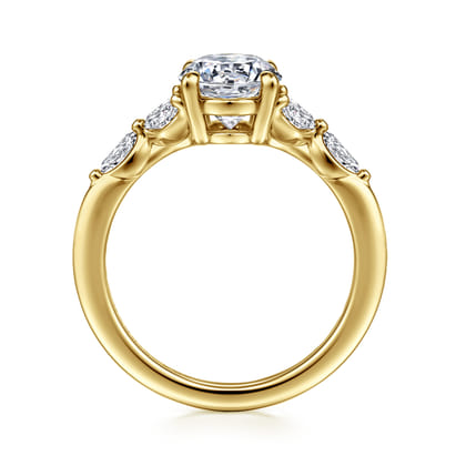 Adella - 14K Yellow Gold Oval Diamond Engagement Ring