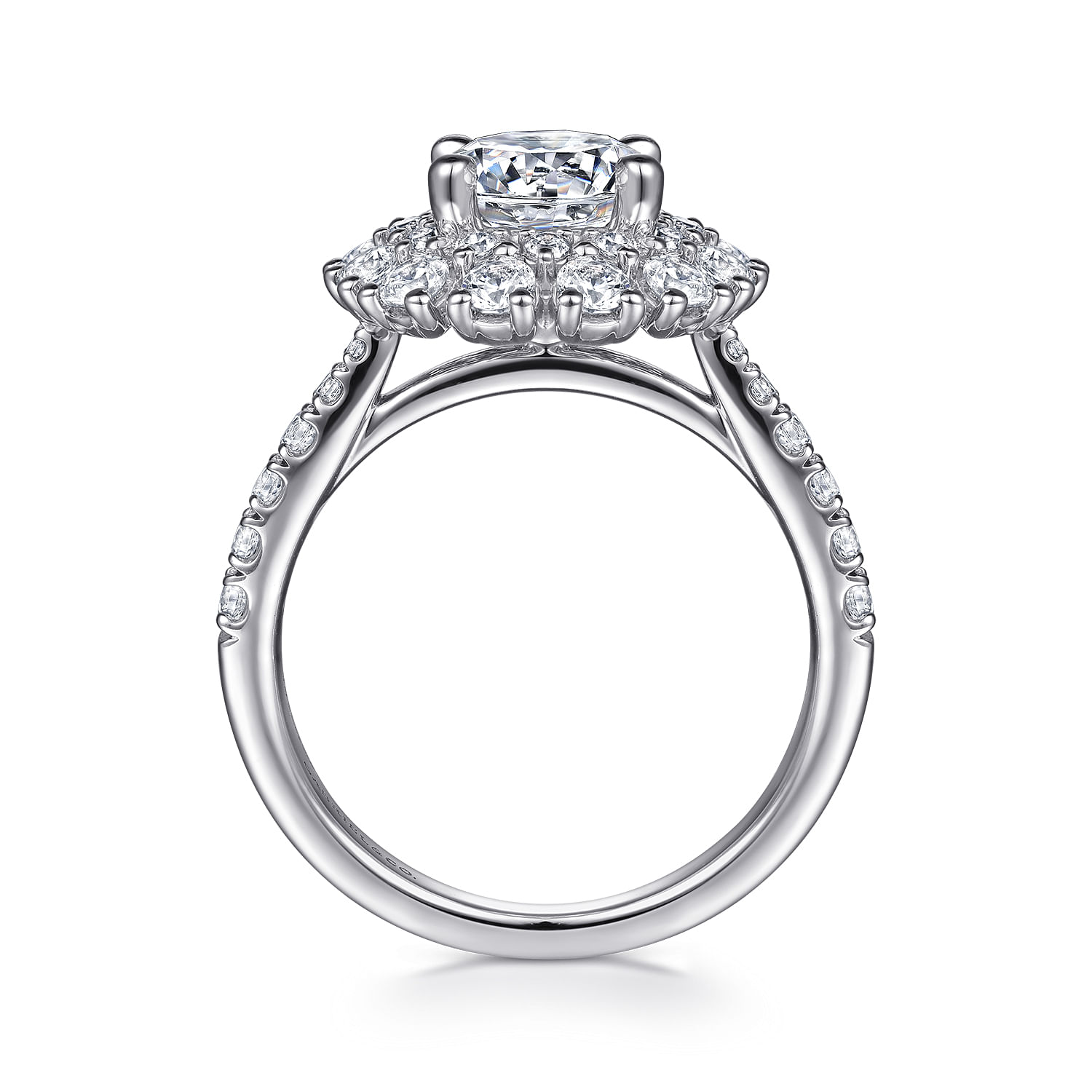 Double Halo Engagement Rings Gabriel And Co 4781