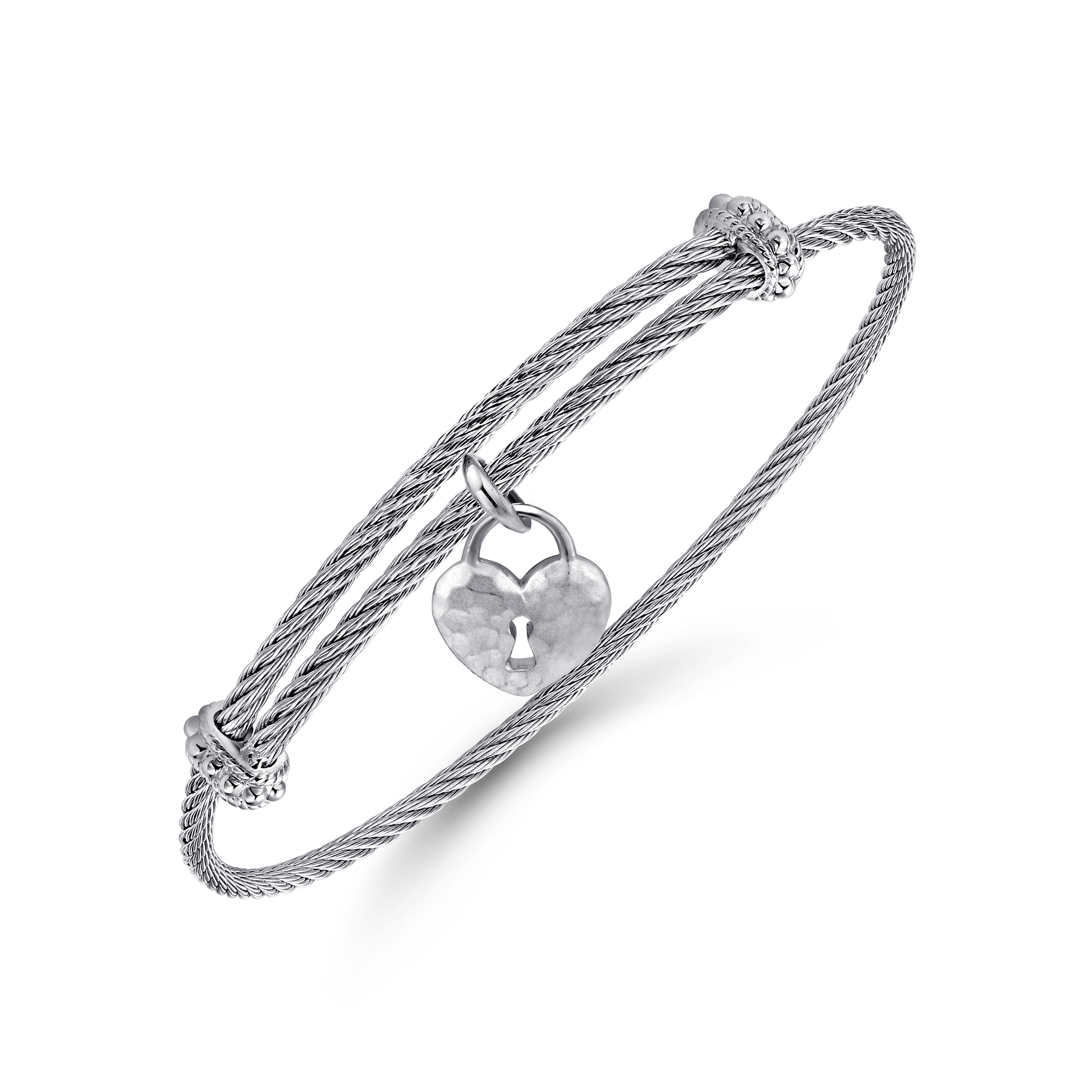 Adjustable-Twisted-Cable-Stainless-Steel-Bangle-with-Sterling-Silver-Heart-Lock-Charm2