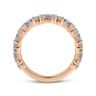 Fancy Wedding Ring in 14k Rose Gold with Baguette Natural Diamond at Gabriel & Co.