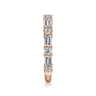 Fancy Wedding Ring in 14k Rose Gold with Baguette Natural Diamond at Gabriel & Co.