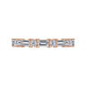 Fancy Wedding Ring in 14k Rose Gold with Baguette Natural Diamond at Gabriel & Co.