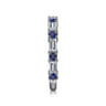 Fancy Wedding Ring in 14k White Gold with Baguette Sapphire at Gabriel & Co.