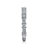 Fancy Wedding Ring in 14k White Gold with Baguette Natural Diamond at Gabriel & Co.