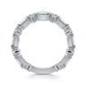 Fancy Wedding Ring in 14k White Gold with Baguette Natural Diamond at Gabriel & Co.