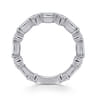 Fancy Wedding Ring in 14k White Gold with Baguette Natural Diamond at Gabriel & Co.