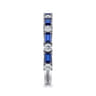 Fancy Wedding Ring in 14k White Gold with Baguette Sapphire at Gabriel & Co.