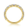 Fancy Wedding Ring in 14k Yellow Gold with Baguette Natural Diamond at Gabriel & Co.