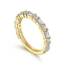 Fancy Wedding Ring in 14k Yellow Gold with Baguette Natural Diamond at Gabriel & Co.