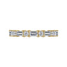 Fancy Wedding Ring in 14k Yellow Gold with Baguette Natural Diamond at Gabriel & Co.