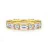 Fancy Wedding Ring in 14k Yellow Gold with Baguette Natural Diamond at Gabriel & Co.