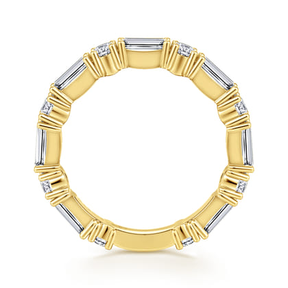 Aggie - 14K Yellow Gold Diamond Anniversary Band
