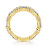 Fancy Wedding Ring in 14k Yellow Gold with Baguette Natural Diamond at Gabriel & Co.