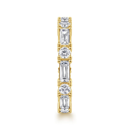 Aggie - 14K Yellow Gold Diamond Anniversary Band